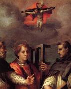 Saint Augustine to reveal the mysteries of the three, Andrea del Sarto